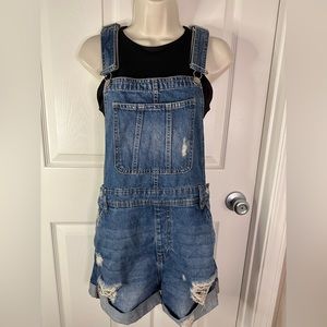 SOLD.  DIVIDED denim overalls size 10